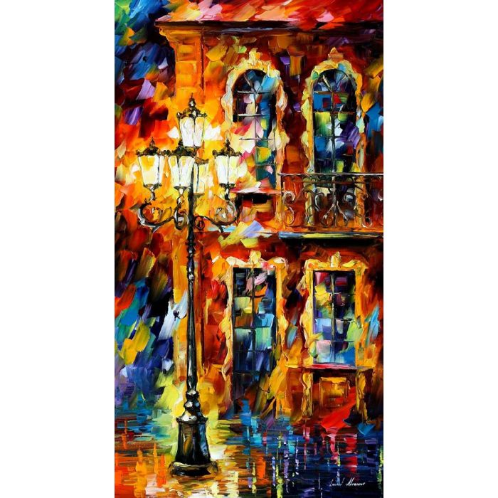 alley by the lake, alley by the lake Leonid Afremov, Leonid Afremov alley by the lake